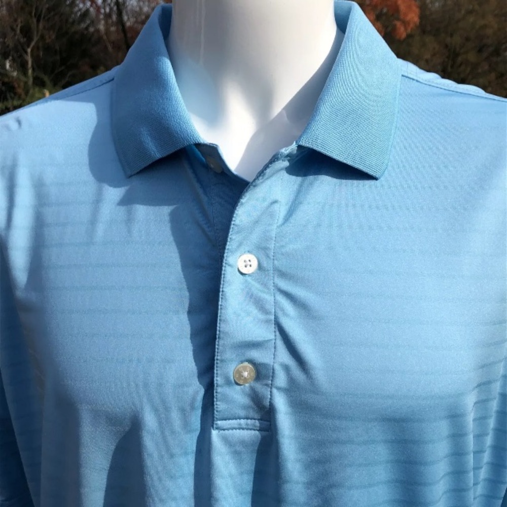 FJ FootJoy Mens Polo Shirt XL The Glades Golf & Country Club Blue Short Sleeve - Picture 5 of 9
